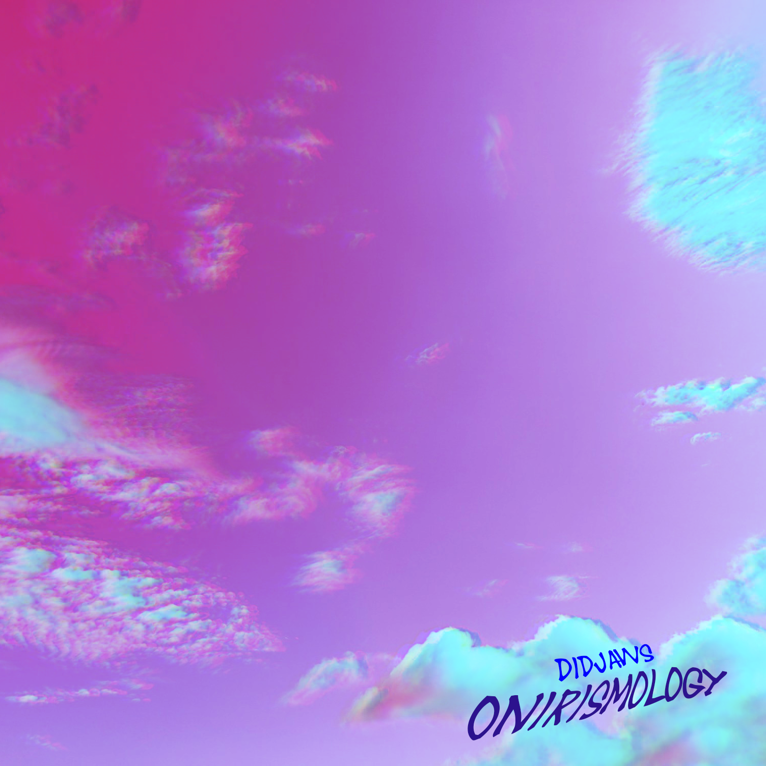 Didjaws - Onirismology (cover art) clouds and a sky with saturated, light blue/purple colorisation